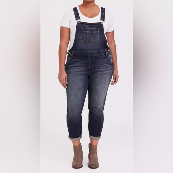 TORRID Denim Overalls Jeans Size 12 - Picture 2 of 9